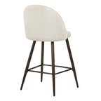 Hattie Set of 2 Barstools - Ivory Chenille - DUSK