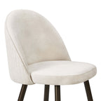 Hattie Set of 2 Barstools - Ivory Chenille - DUSK