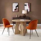 Hattie Set of 2 Dining Chairs - Bright Orange - DUSK