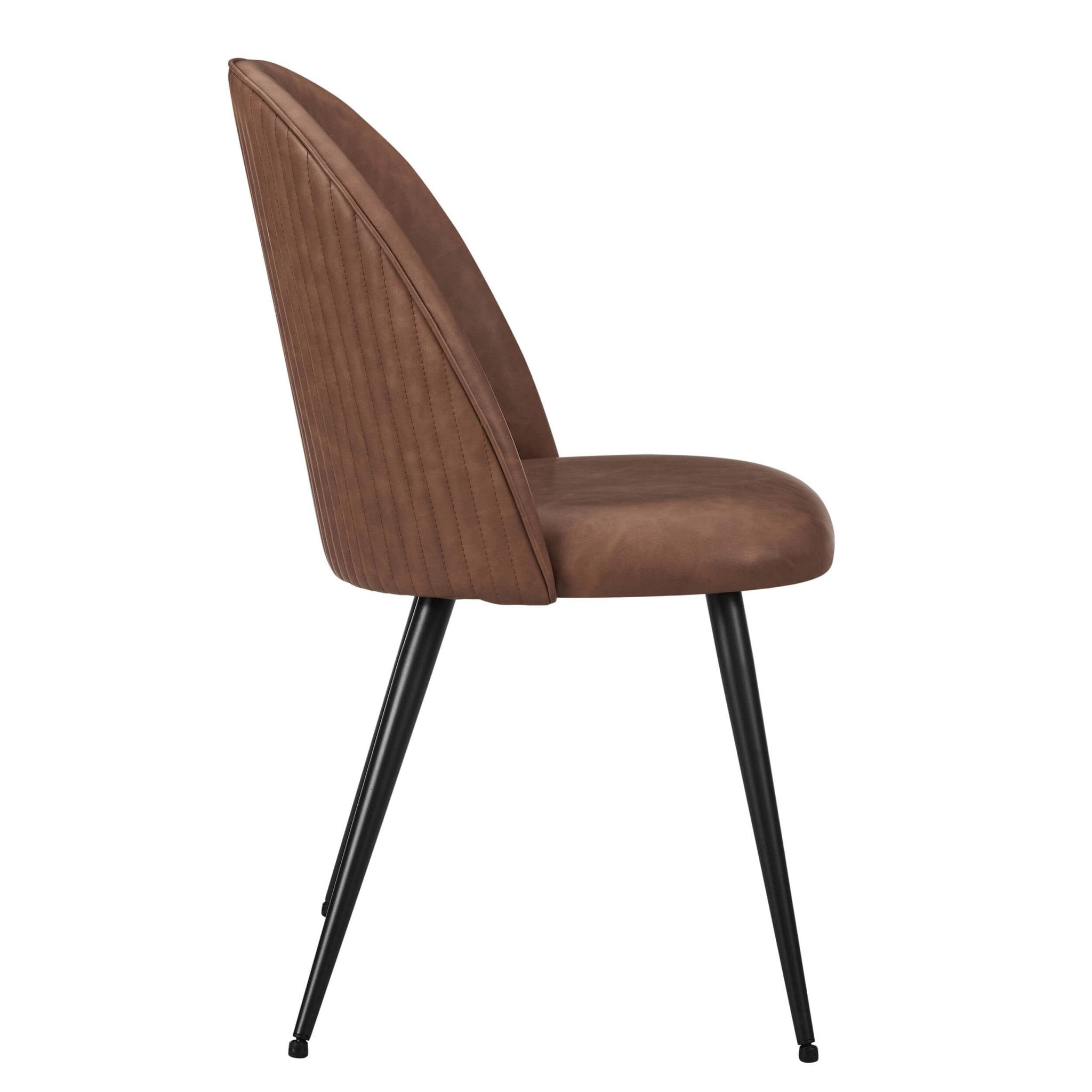 Hattie Set of 2 Dining Chairs - Faux Leather Tan - DUSK