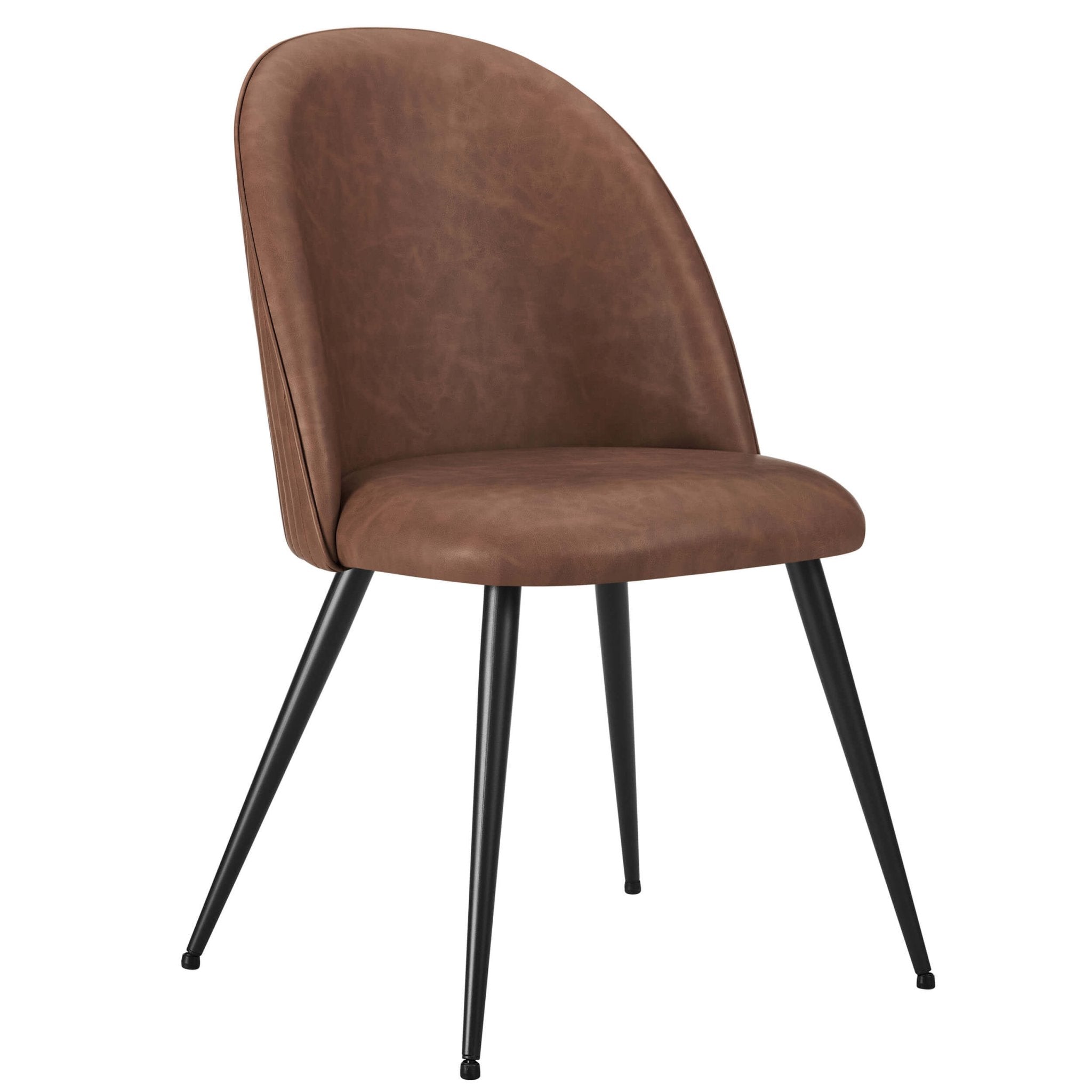Hattie Set of 2 Dining Chairs - Faux Leather Tan - DUSK