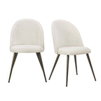 Hattie Set of 2 Dining Chairs - Ivory Chenille - DUSK