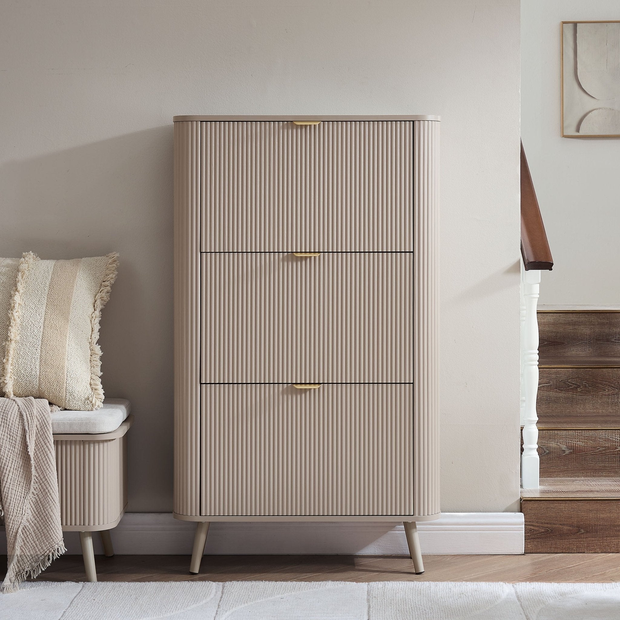 Hattie Shoe Cabinet - Taupe - DUSK