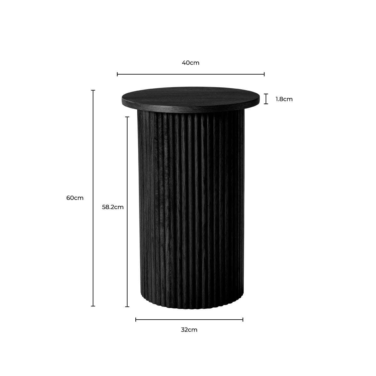 Hattie Side Table - Black - DUSK