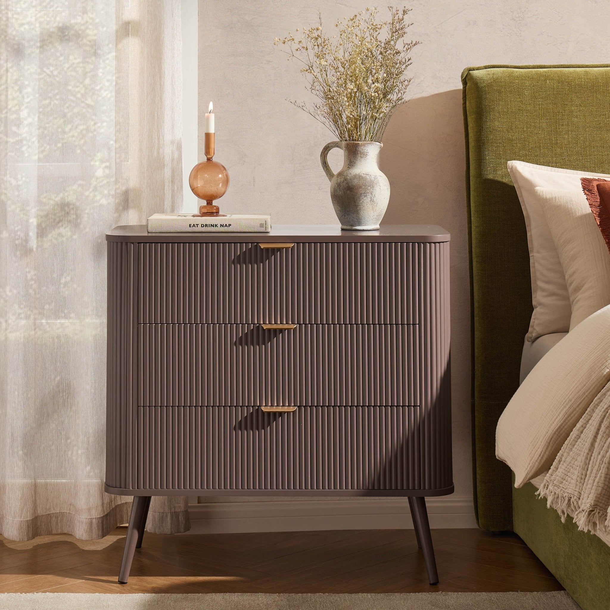 Hattie Small 3 Drawer Chest - Mocha - DUSK