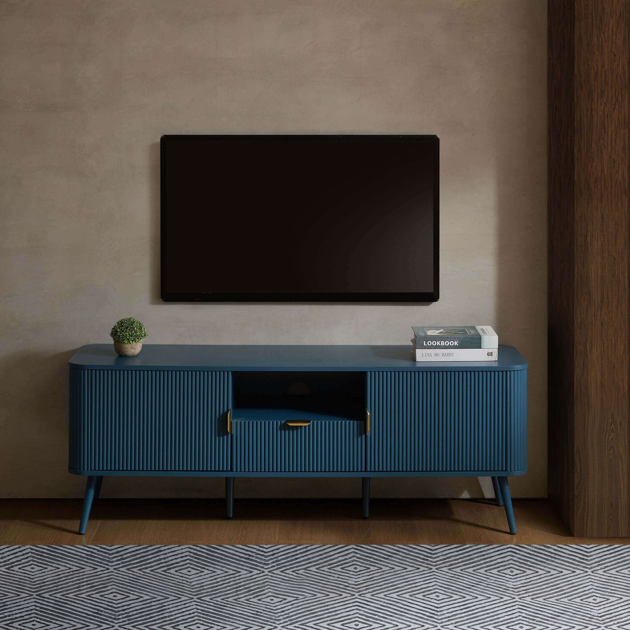 Hattie TV Unit for TVs up to 65" - Teal - DUSK