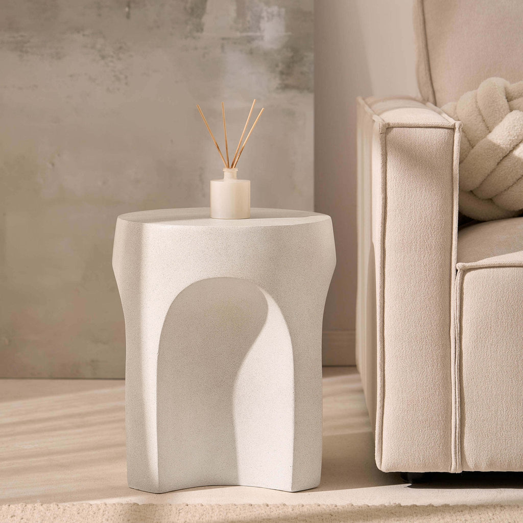 Haven Side Table - Stone Effect - DUSK