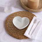 Heart Shaped Set of 4 Cereal Bowls - White - DUSK