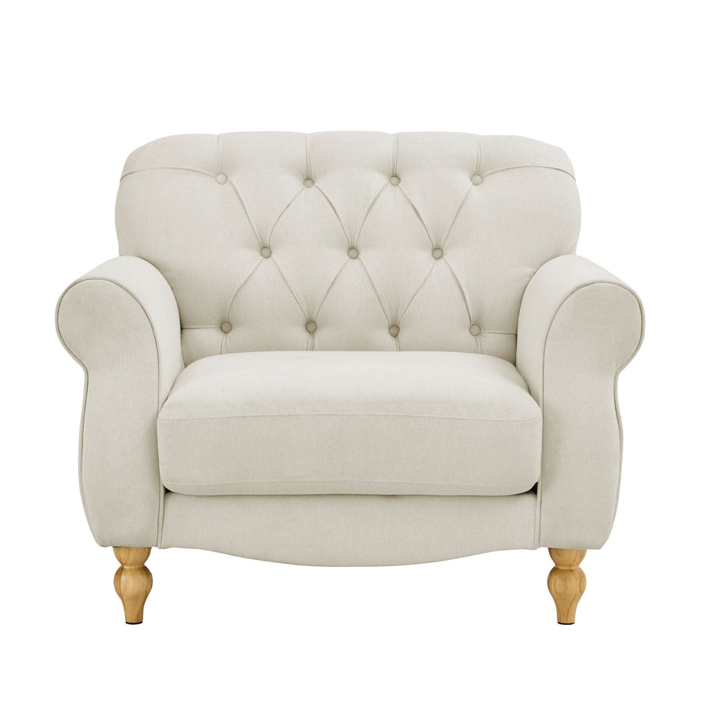 Hebden Armchair - Cream Linen - DUSK