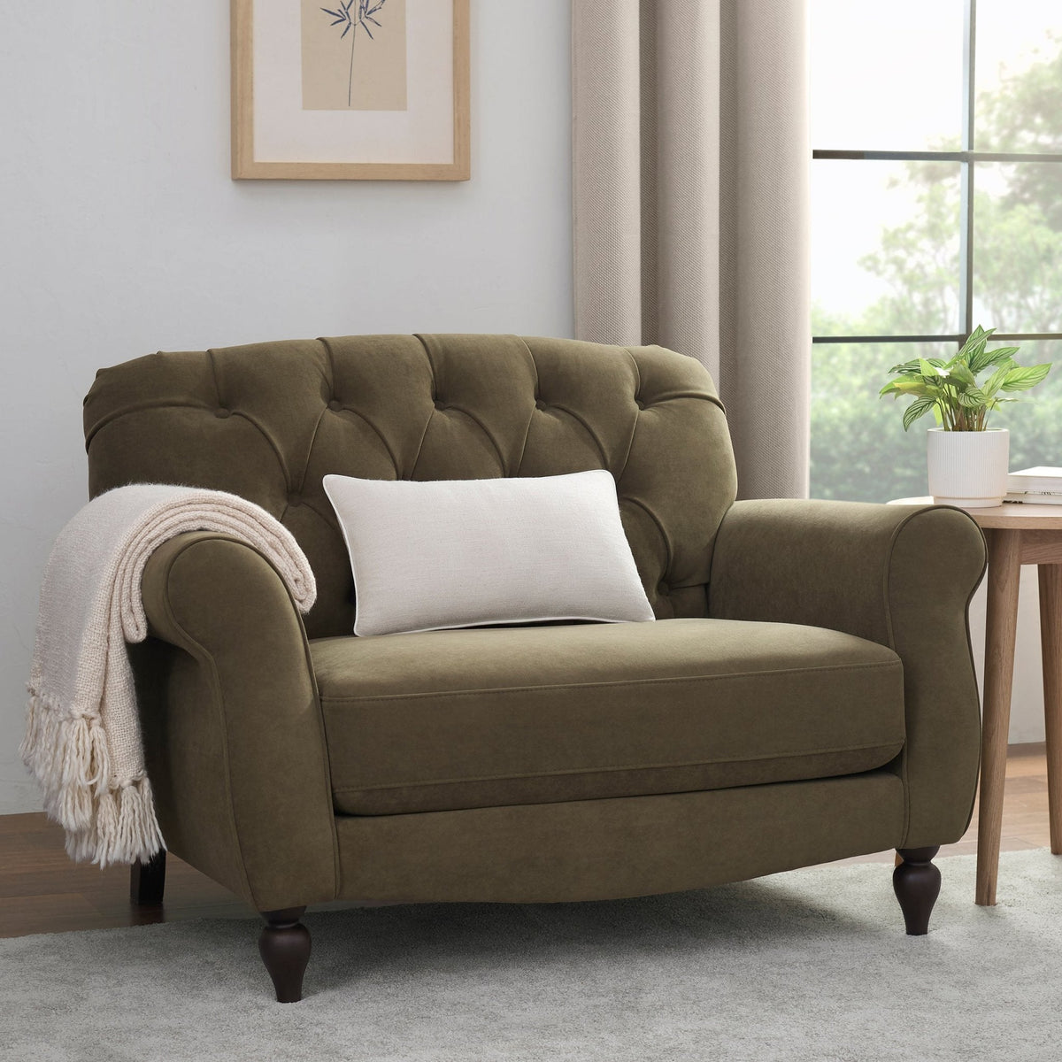 Hebden Loveseat - Olive - DUSK
