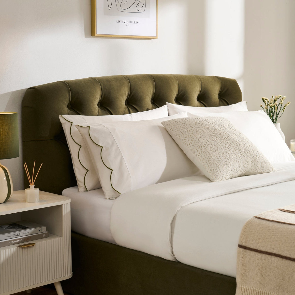 Hebden Ottoman Storage Bed - Olive - DUSK