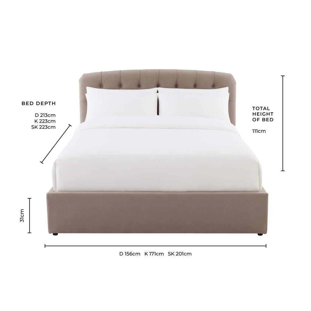 Hebden Ottoman Storage Bed - Olive - DUSK
