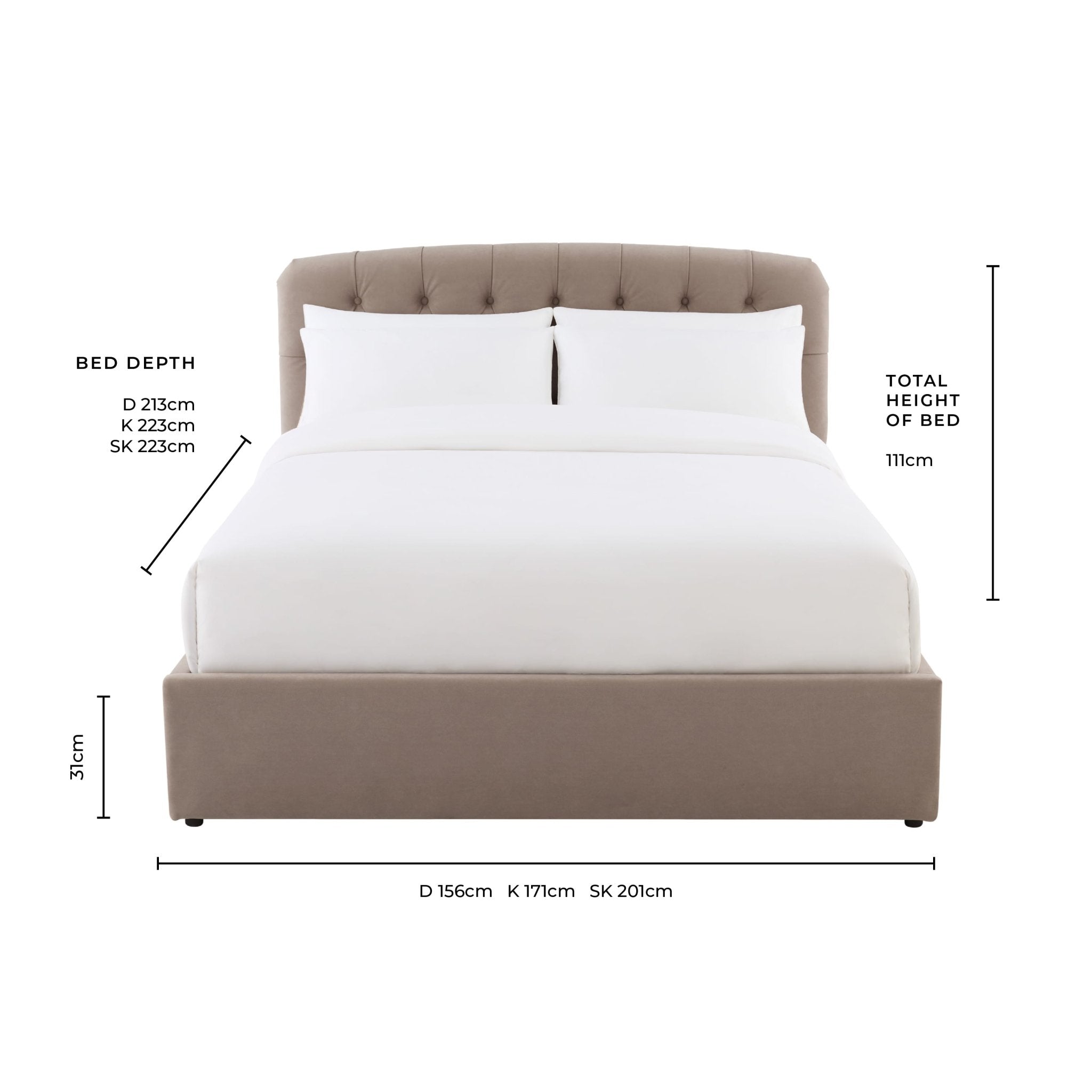 Hebden Ottoman Storage Bed - Olive - DUSK