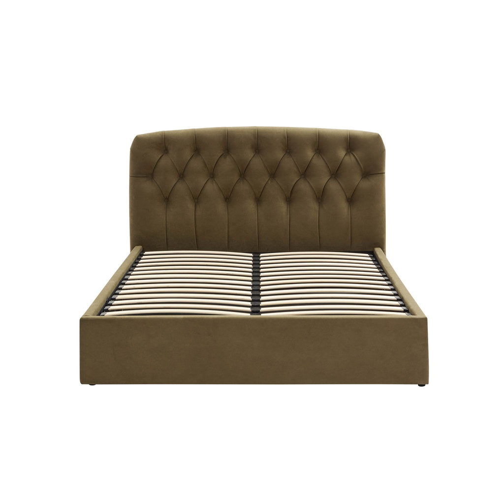Hebden Ottoman Storage Bed - Olive - DUSK