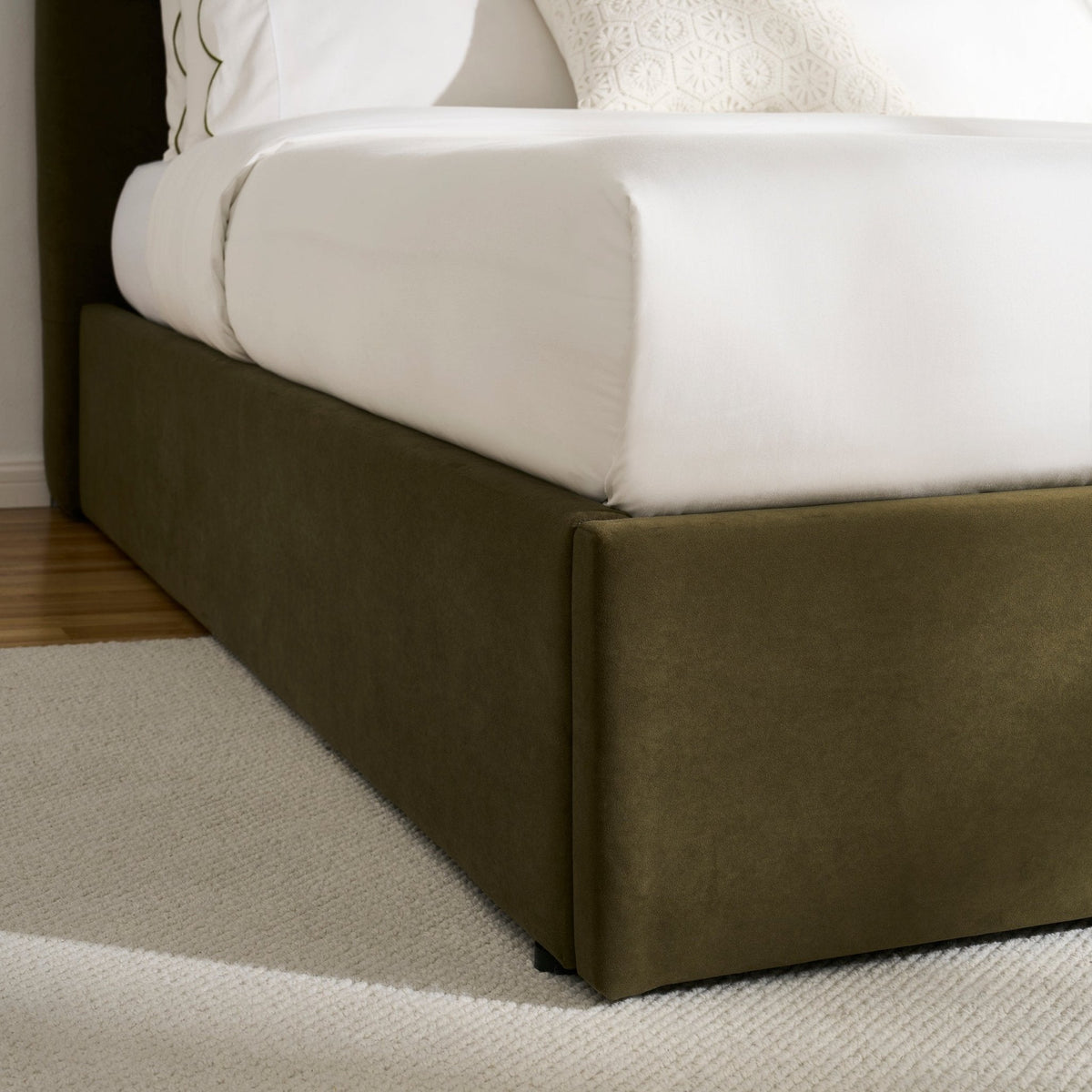 Hebden Ottoman Storage Bed - Olive - DUSK