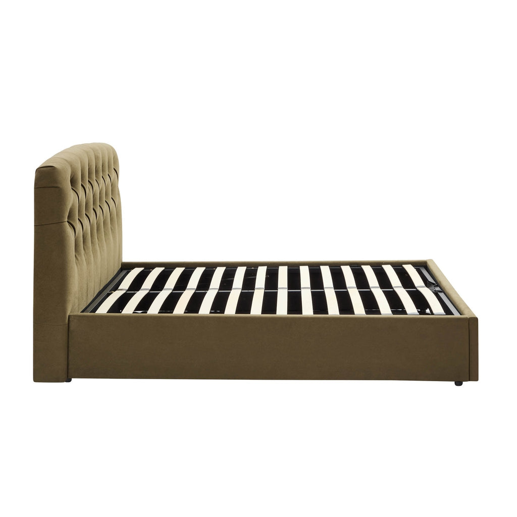 Hebden Ottoman Storage Bed - Olive - DUSK