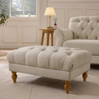 Hebden Pouffe - Cream Linen - DUSK