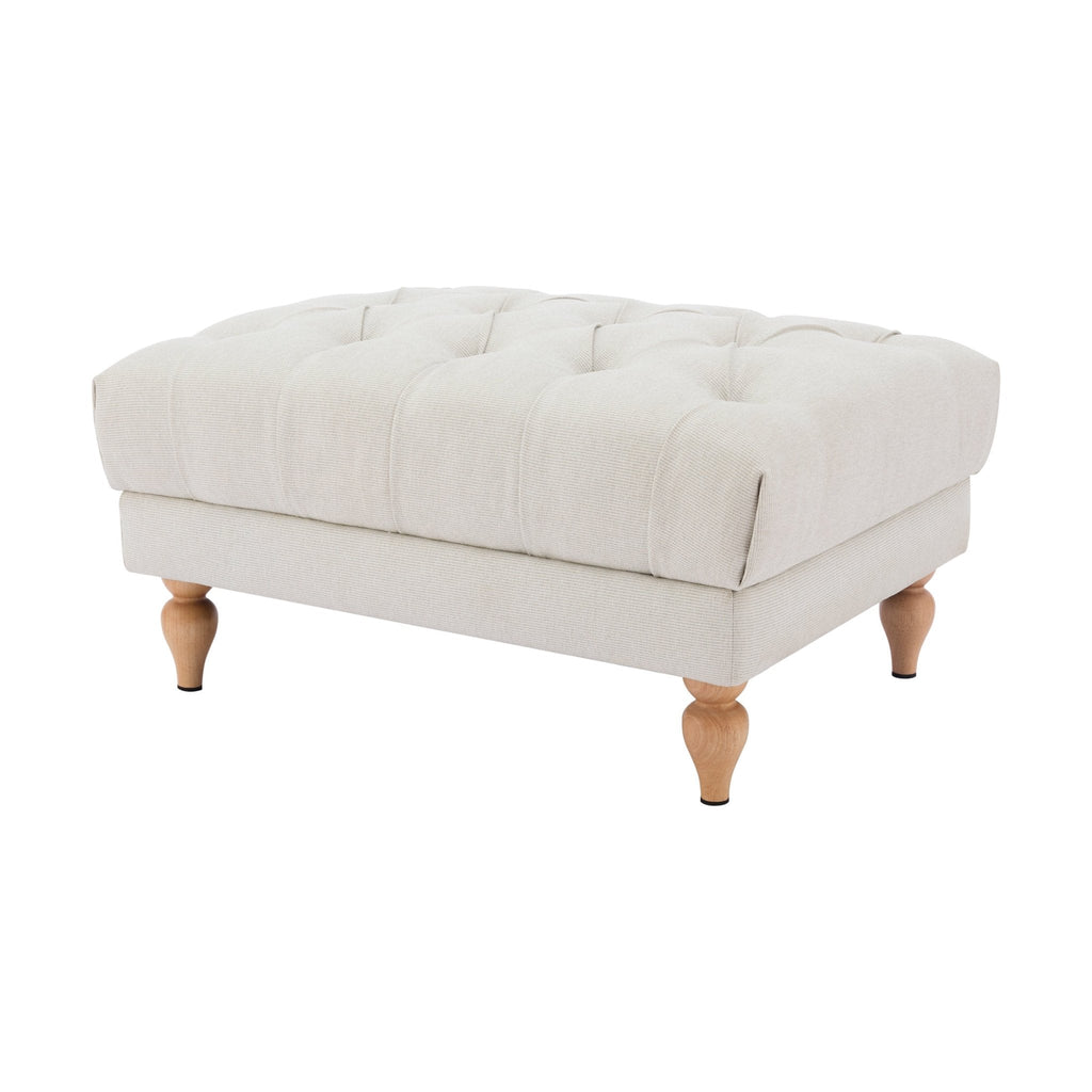 Hebden Pouffe - Natural Stripe - DUSK