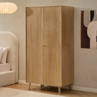 Heidi Oak 2 Door Wardrobe - Light Wood - DUSK
