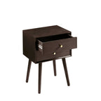 Heidi Oak 2 Drawer Bedside Table - Walnut - DUSK