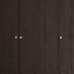 Heidi Oak 3 Door Wardrobe with Drawers - Walnut - DUSK