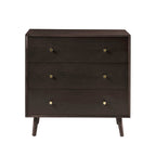 Heidi Oak 3 Drawer Chest - Walnut - DUSK