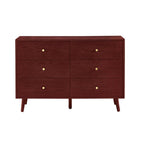 Heidi Oak 6 Drawer Chest - Cherry Wood - DUSK