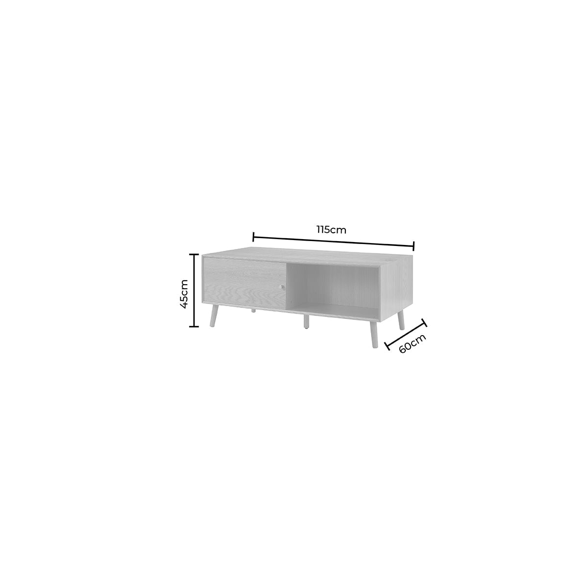 Heidi Oak Coffee Table - Light Wood - DUSK
