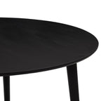 Heidi Solid Oak 4 - 6 Seater Round Dining Table - Black - DUSK
