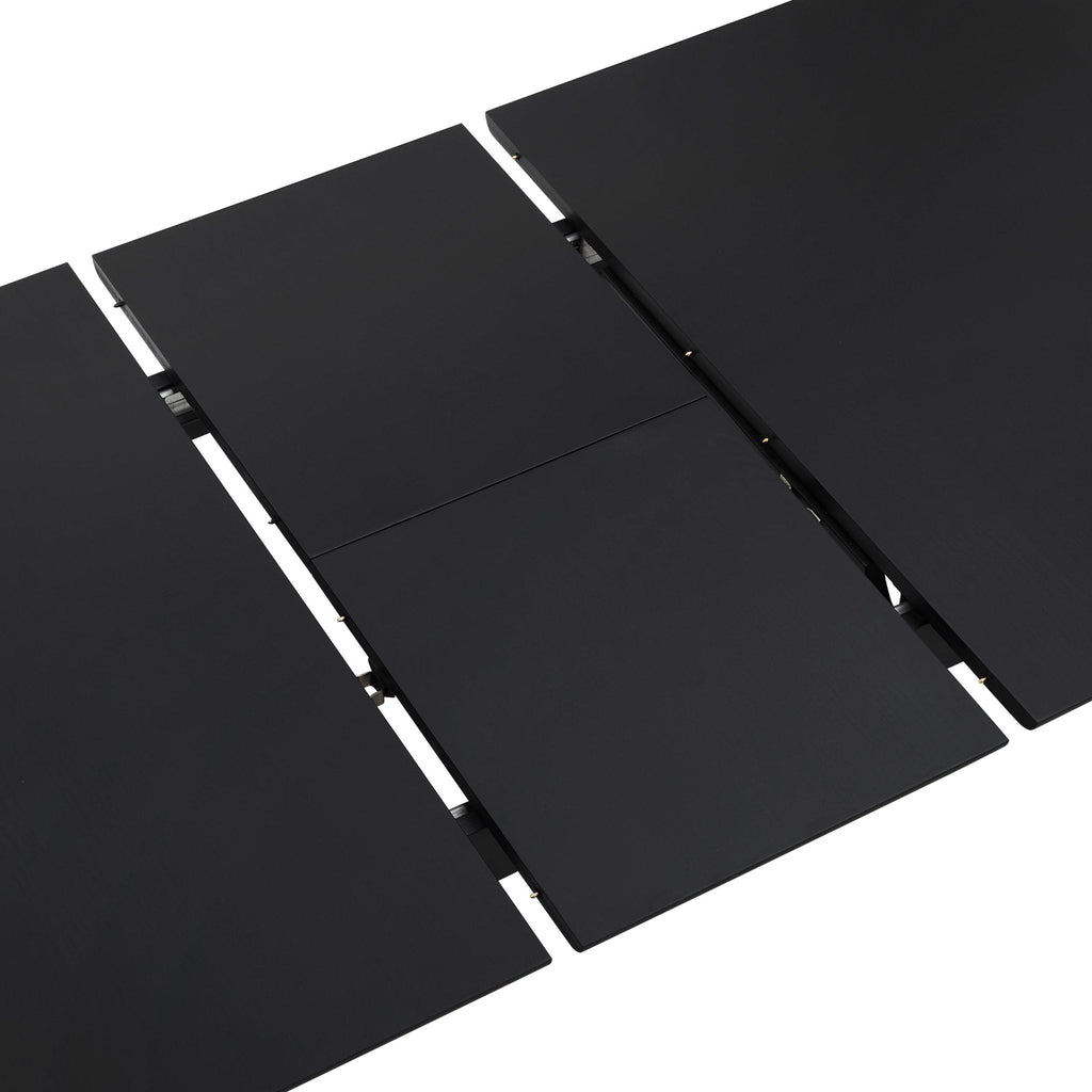 Heidi Solid Oak 4 - 8 Seater Extendable Dining Table - Black - DUSK