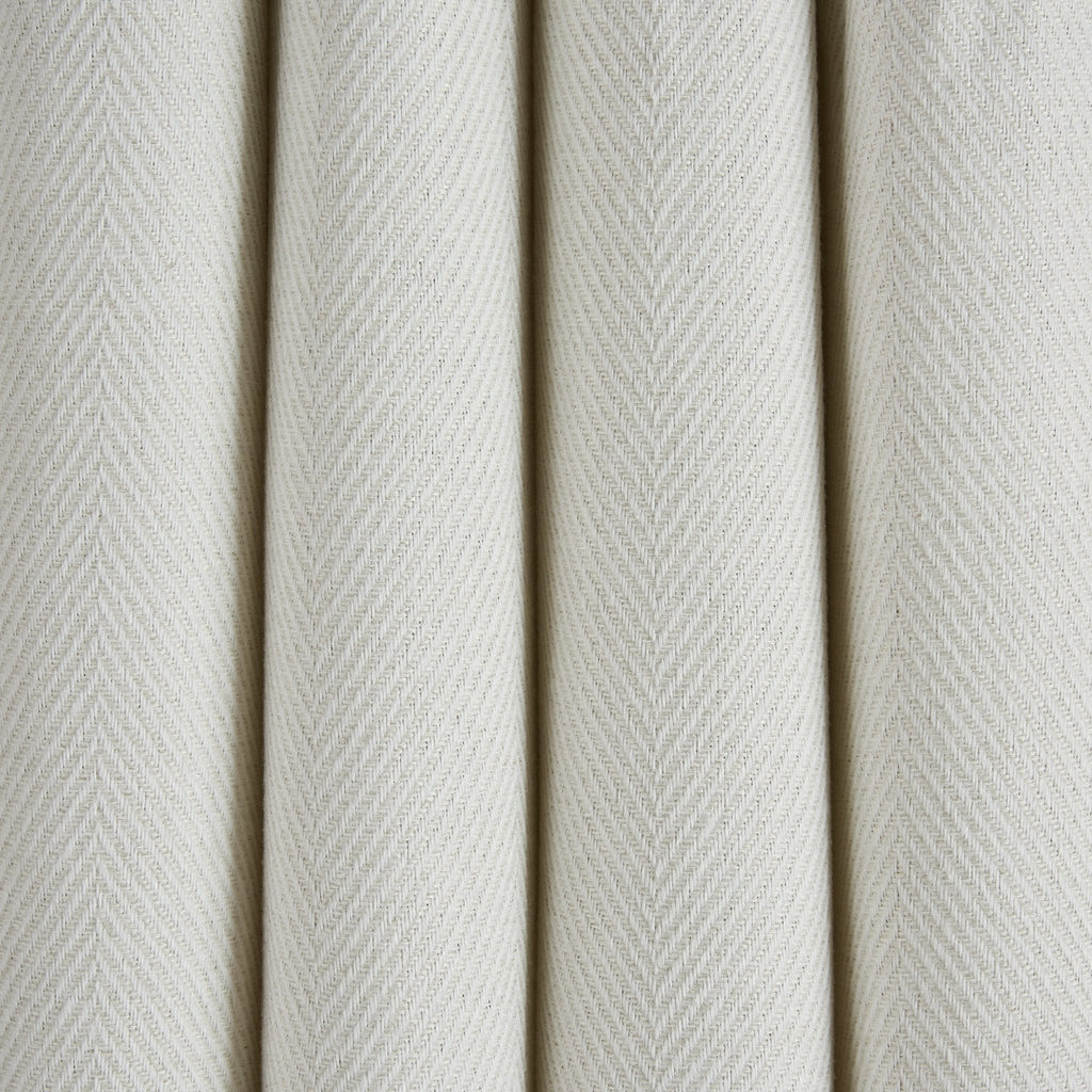 Herringbone Pencil Pleat Curtains - Off White - DUSK