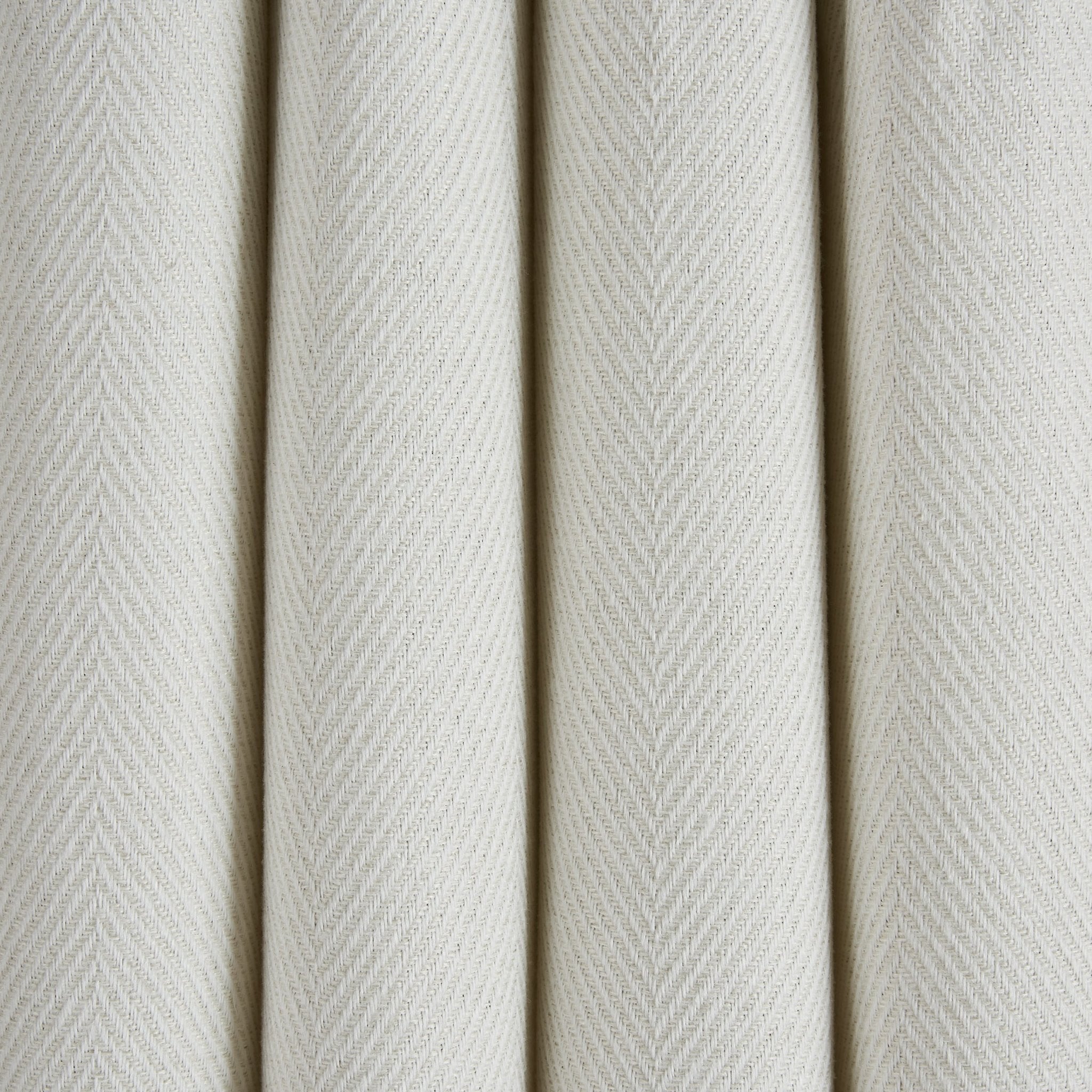 Herringbone Pencil Pleat Curtains - Off White - DUSK