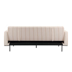 Hudson Click Clack Sofa Bed - Thin Natural Stripe - DUSK