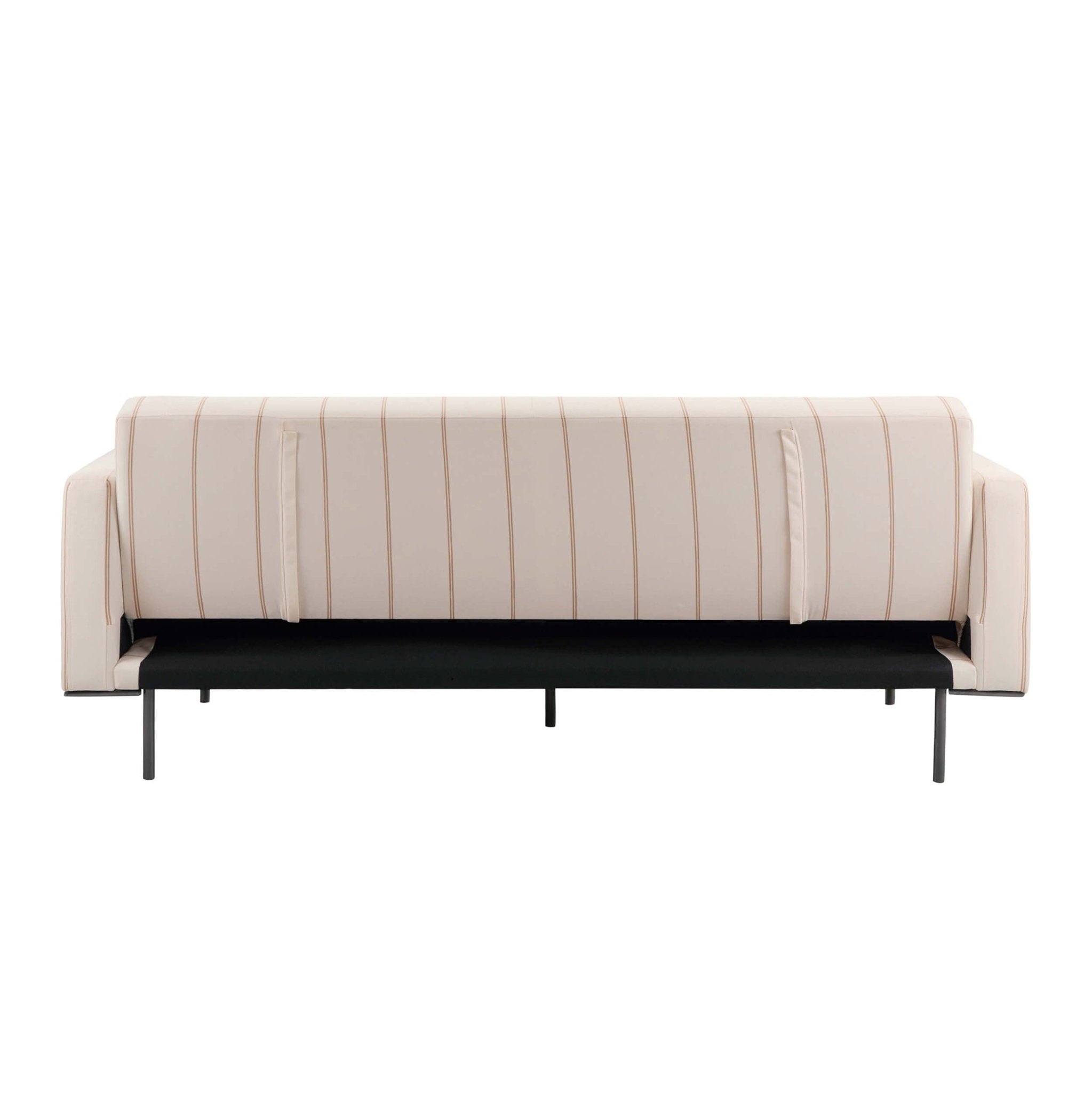 Hudson Click Clack Sofa Bed - Thin Natural Stripe - DUSK