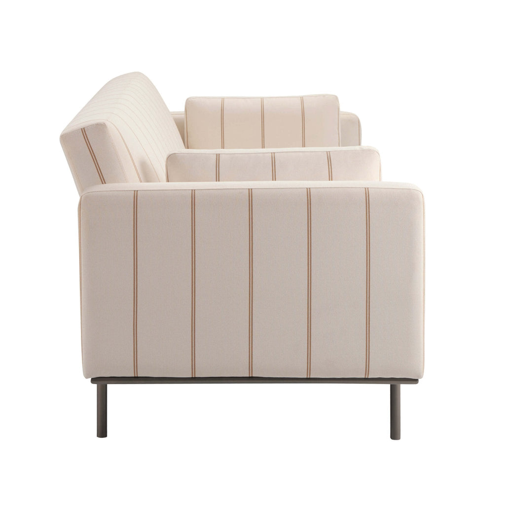 Hudson Click Clack Sofa Bed - Thin Natural Stripe - DUSK