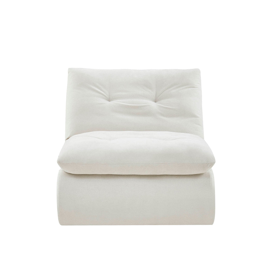Immy Relaxed Accent Chair - Chenille Ivory - DUSK