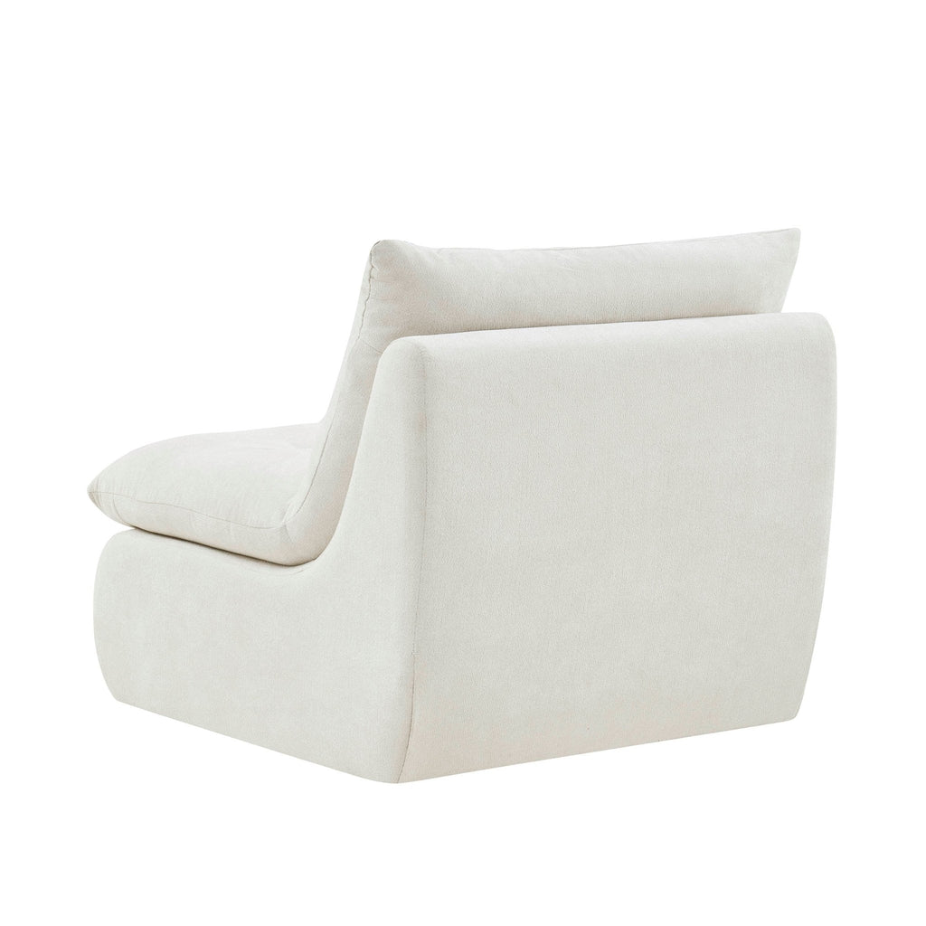 Immy Relaxed Accent Chair - Chenille Ivory - DUSK