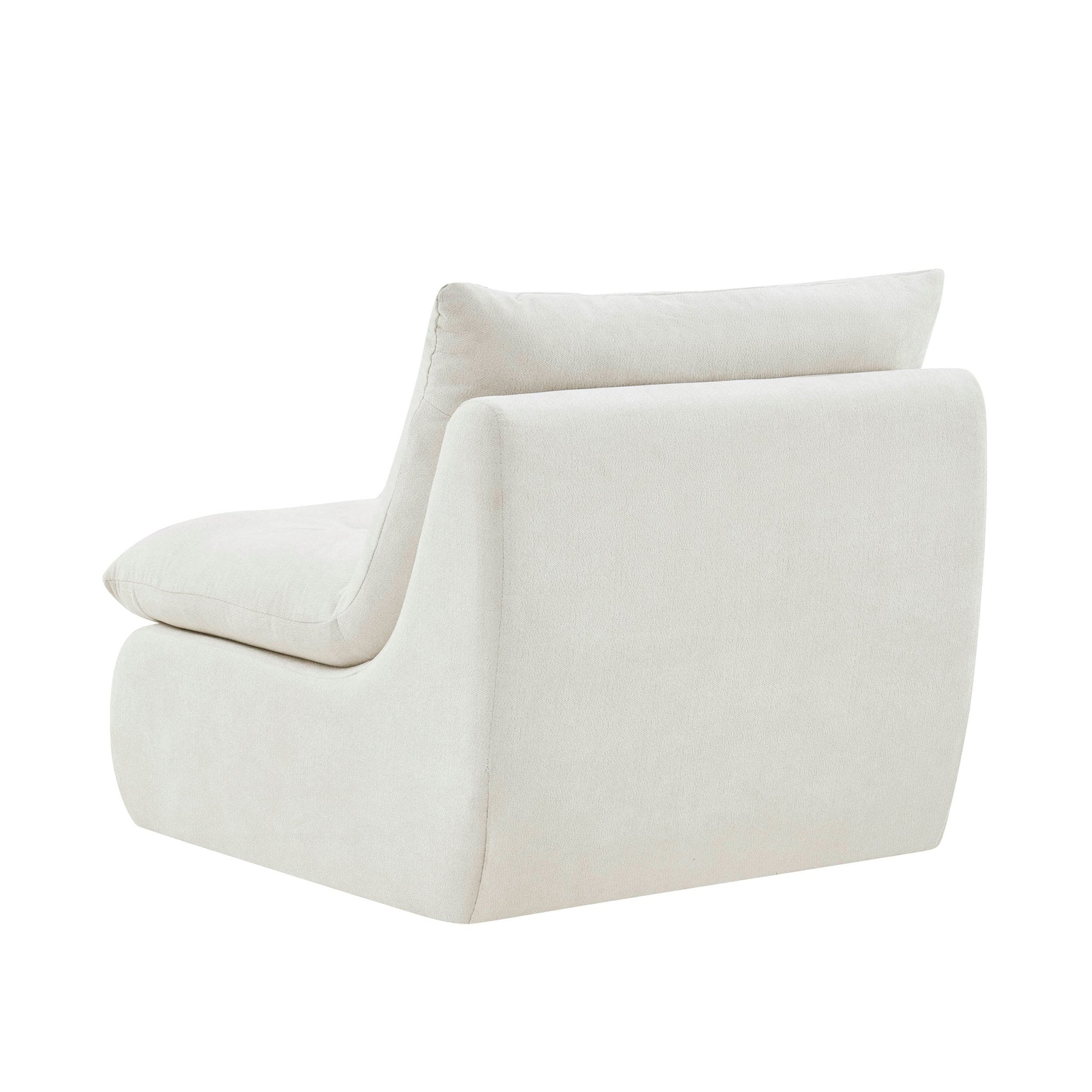 Immy Relaxed Accent Chair - Chenille Ivory - DUSK