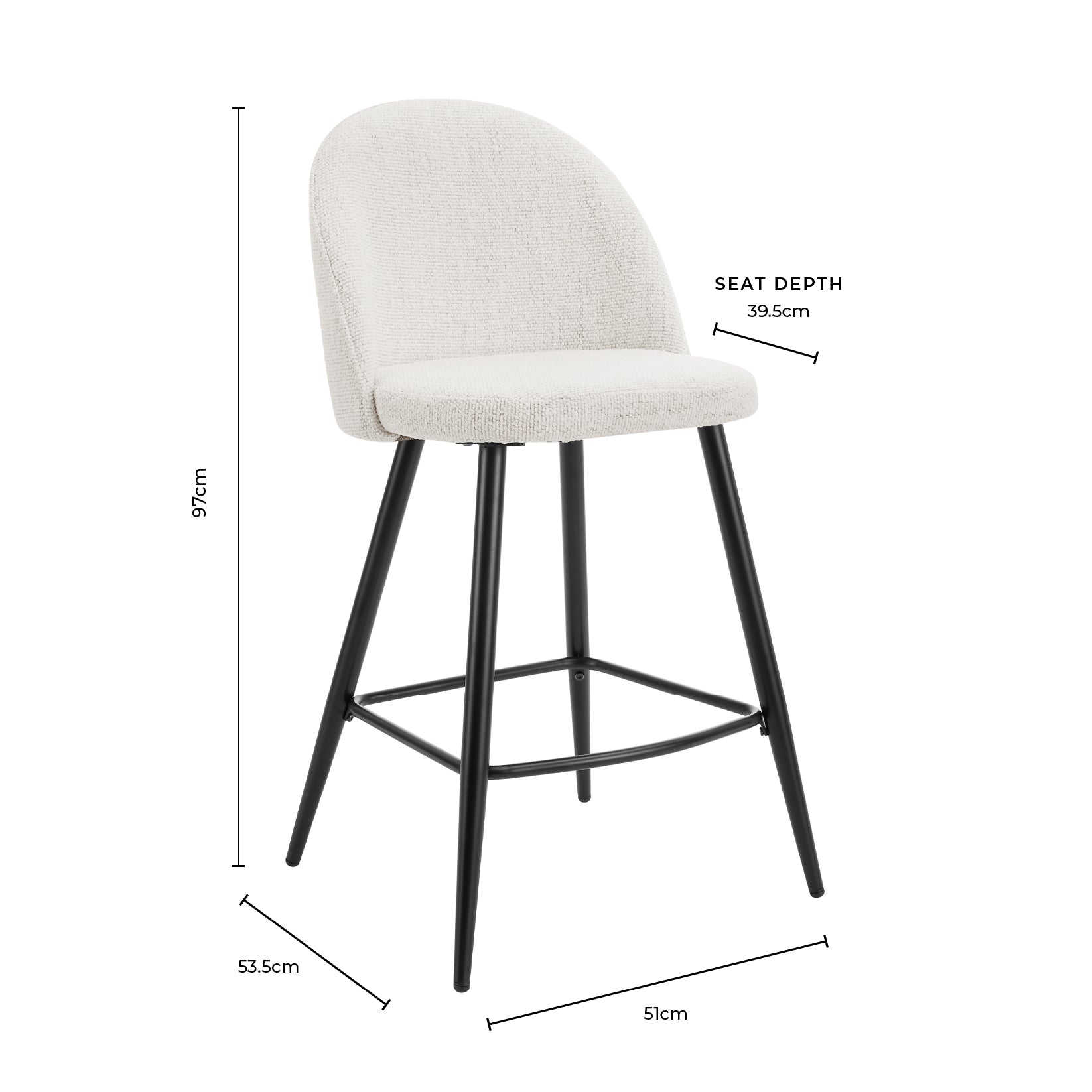 Iris Set Of 2 Barstools - Berry/Natural - DUSK