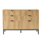 Isabella 6 Drawer Chest - Light Wood - DUSK