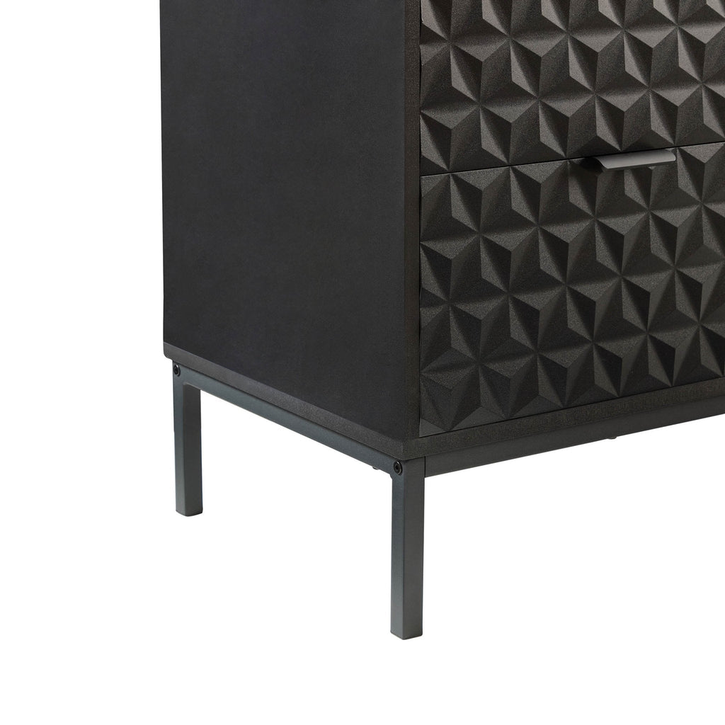 Isabella Bedside Table - Black - DUSK