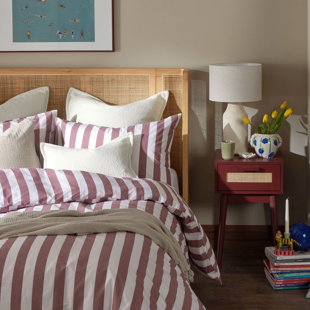 Isla 1 Drawer Nightstand - Burnt Red - DUSK
