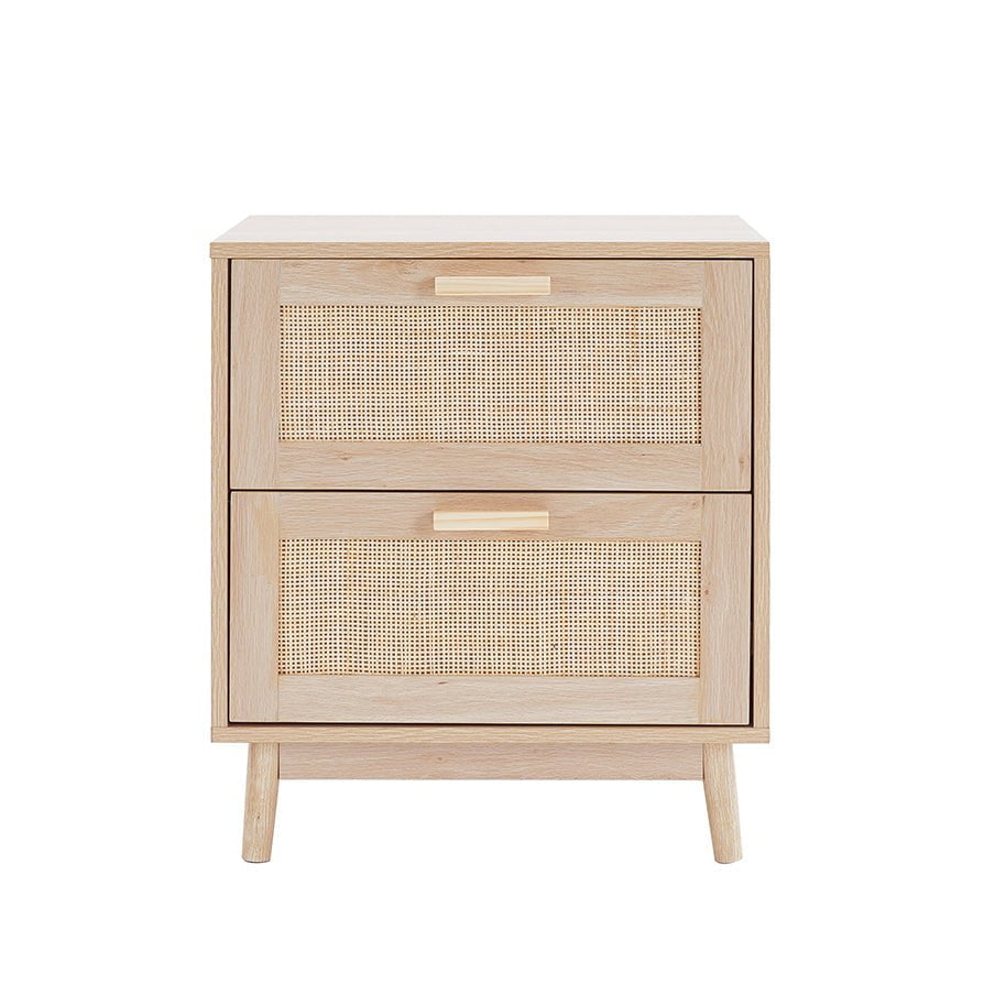 Isla 2 Drawer Bedside Table - Natural - DUSK