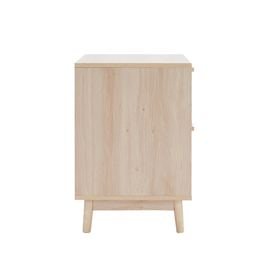 Isla 2 Drawer Bedside Table - Natural - DUSK
