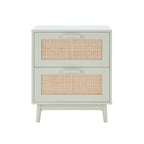 Isla 2 Drawer Bedside Table - Sage Green - DUSK