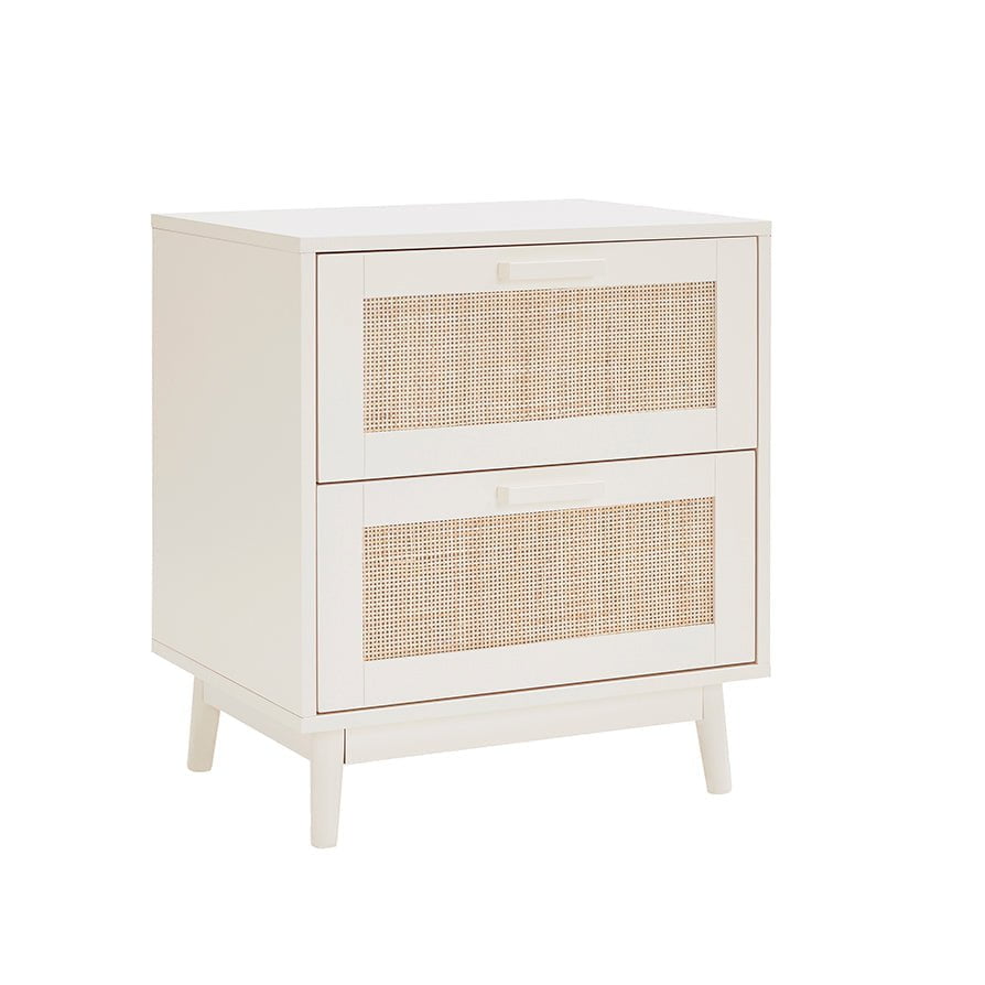Isla 2 Drawer Bedside Table - Stone - DUSK