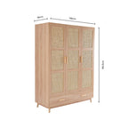 Isla 3 Door Wardrobe - Natural - DUSK