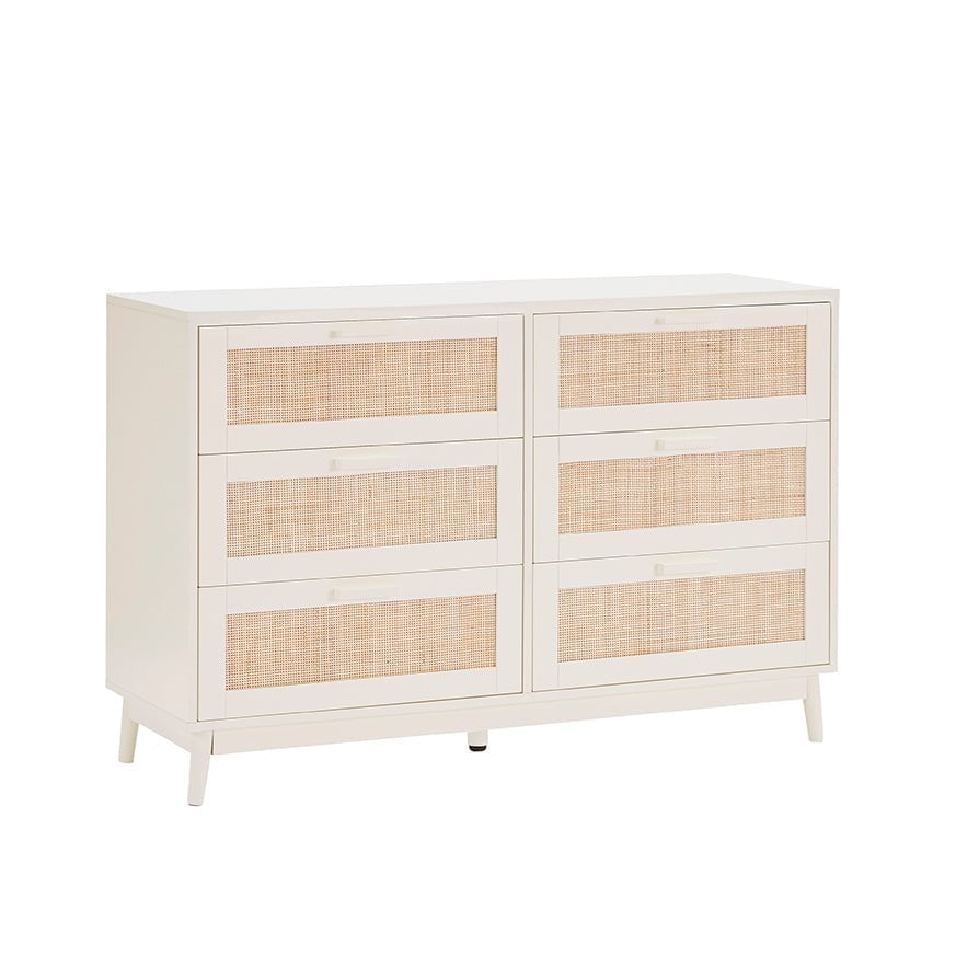 Isla 6 Drawer Chest - Stone - DUSK