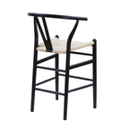 Jade Set of 2 Barstools - Black/Natural - DUSK