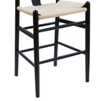 Jade Set of 2 Barstools - Black/Natural - DUSK